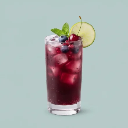 Blueberry, Pomegranate, and Sour Cherry Drink Recipe (Makes 2 Glasses)